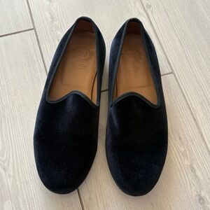 Del Toro Black Velvet Men's Loafers - size 8.5